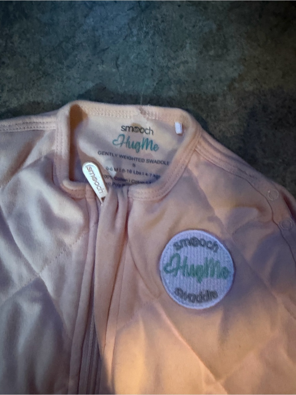 HugMe Gentle Weighted Swaddle Jacket in Blush Pink